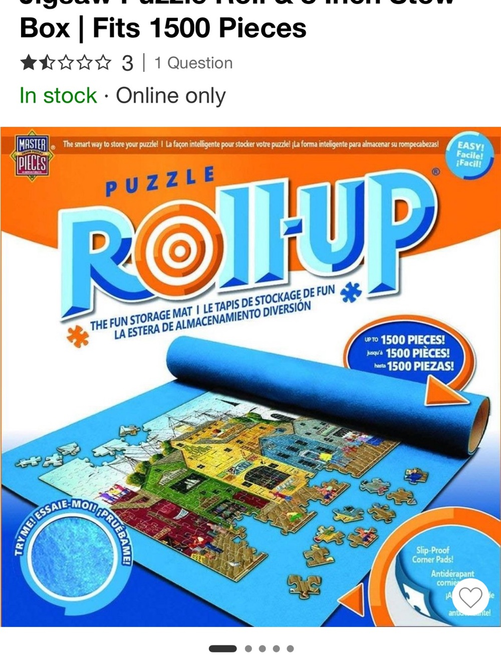 Roll-Up Puzzle Storage Mat - Picture 2 of 2